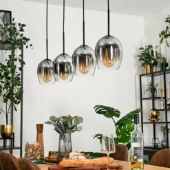 Vevino Suspension Clair, Fumé, 4 lumières