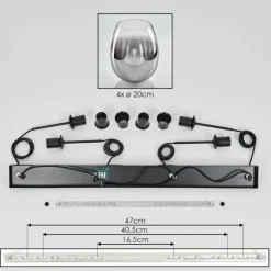 Vevino Suspension Clair, Fumé, 4 lumières