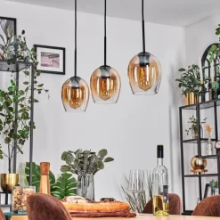Vevino Suspension Noir, 3 lumières