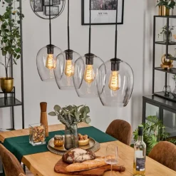 Vevino Suspension Noir, 4 lumières