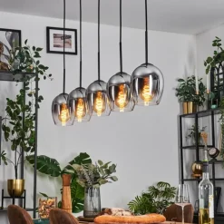 Vevino Suspension Noir, 5 lumières
