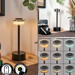 Viada Lampe de bureau, Lampe à poser LED Noir, 1 lumière