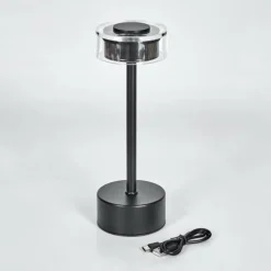 Viada Lampe de bureau, Lampe à poser LED Noir, 1 lumière