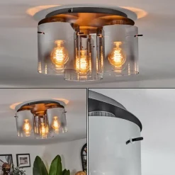 Vireda Plafonnier Anthracite, 3 lumières