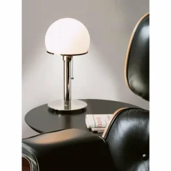 Wagenfeld 24 Tecnolumen Lampe à poser Nickel brillant, 1 lumière