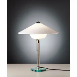 Wagenfeld 28 Tecnolumen Lampe à poser Nickel mat, Transparent, 1 lumière
