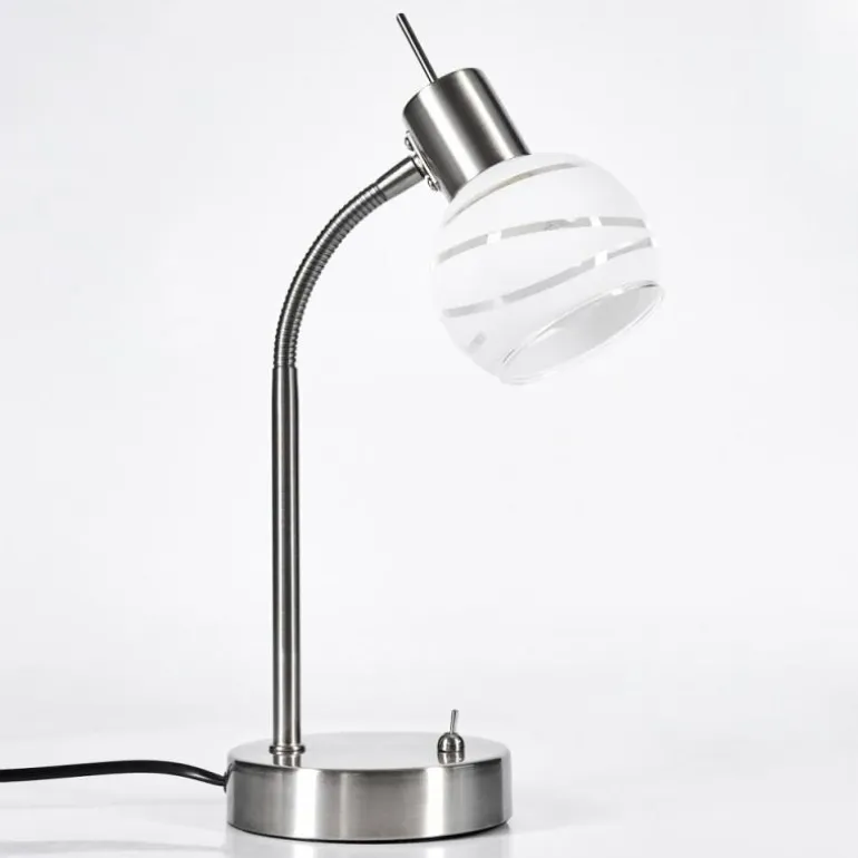 Warga Lampe à poser, Liseuse Nickel mat, 1 lumière