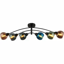 Zarlona Plafonnier Luminaires Globo Lighting Noir, 6 lumières
