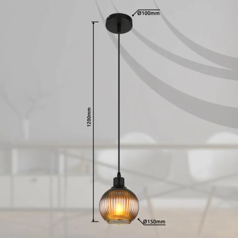 Zumba Suspension Luminaires Globo Lighting Noir, 1 lumière